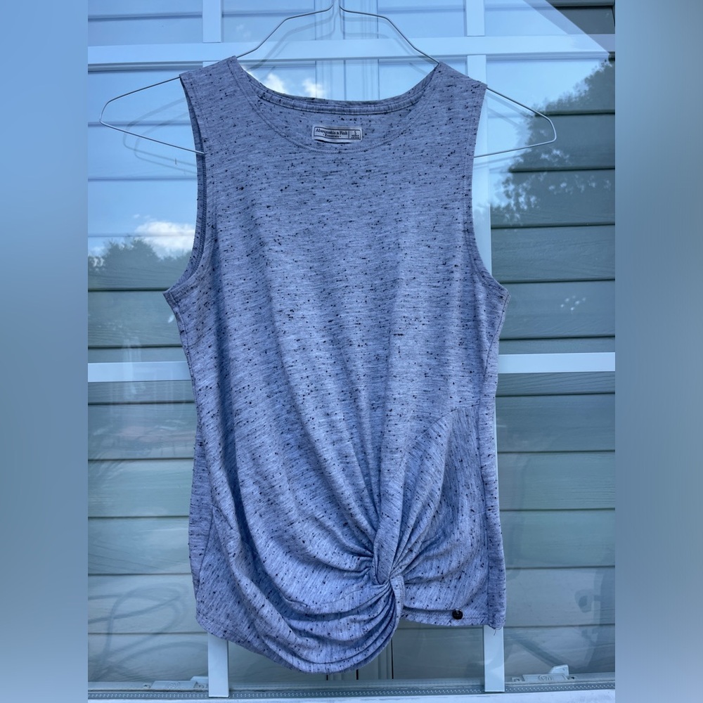 Abercrombie Grey Knot Front Tank - Size S